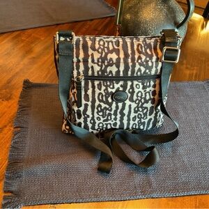 Coach Nylon Ocelot Print Crossbody 9.5x10x2.5